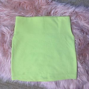 BCBG Lime Green Mini Skirt